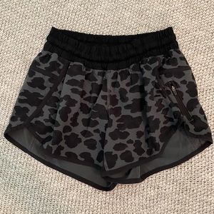 lululemon athletica Black and Gray Athletic Shorts